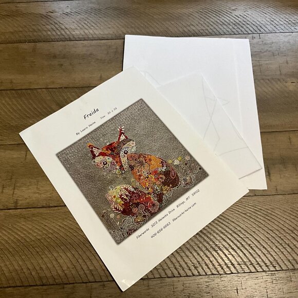 Fiberworks Freida Fox Collage Quilt Pattern Fused Applique Laura Heine - Picture 2 of 3